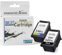 (KOMPLEKTS 2 kasetnes 1 x (PG545XL+546XL) atjaunošanai / aizvieto Canon PG545XL CL546XL priekš Pixma TR4550 TR4551 MG2550s MG2550 MG3050 MG2950 MG2555s TS3350 TS3150 3151 TS205 MX495