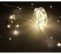 Mikro LED virves apgaismojums 1,5 mm ar taimeri, atmiņu un 8 gaismas spēlēm, sudraba kabelis 31 V IP44, dekoratīvs Ziemassvētku apgaismojums iekštelpām un āra lietošanai, super spilgts (silti balts, 40 m)