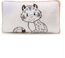 NICI Eleni Snowbell mīkstā rotaļlieta spilvens Snow Leopard 43 x 25 cm - balts - pūkains mīksts spilvens bērniem un pieaugušajiem, plīša spilvens, ideāli piemērots mājām, bērnistabai vai ceļojumiem - 62445