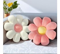 Ziedu spilvens rozā un balts 48 cm, ziedu spilvens sēdekļa spilvens āra un iekštelpu ziedu dīvāna spilvens krēsla spilvens ziedu mīksts spilvens telpu dekorēšanai guļamistabas krēsls dīvāns (rozā +