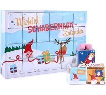 Jautrais rūķis Adventes kalendārs 2025 – Ziemassvētku kalendārs bērniem un pieaugušajiem ar 24 mīlīgi ilustrētiem kubiem, jautriem Secret Santa motīviem, jautriem saldumiem un saldajiem pārsteigumiem.