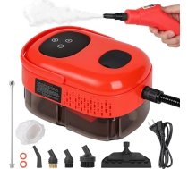 Pārnēsājams tvaika tīrītājs, 2500 W augstspiediena tvaika tīrītājs, rokas ierīce, 1100 ml/3,0 bar spiediena tvaika tīrītājs ar 3 veidu sprauslām, 6 regulējamiem ātrumiem mīkstajām mēbelēm, virtuvei, vannas istabai, automašīnai