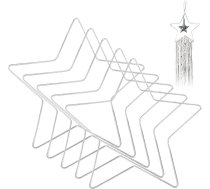 5 metāla zvaigznes, metāla zvaigžņu rāmis, metāla gredzens zvaigzne zelta, dekoratīvas zvaigznes karājas, metāla gredzeni diametrs 20 cm, svētku dekorācijai, kāzu dekorācijai, Ziemassvētku dekorācijai
