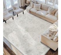 Wonzimmer paklājs Lielie guļamistabas paklāji 200 x 300 cm īss plūksnas ziloņkaula krāsas krēmkrāsas balts paklājs Dzīvojamā istaba Bērnu istaba Neslīdošs Moderns ģeometrisks Absttakter īss plūksnas