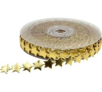 15 mm x 15 m zvaigžņu formas lenta ar zvaigžņu formu Lenta Apdare Šūšana Apdare Zvaigznes Ziemassvētki Rokdarbi Dekorācijas Zvaigznes Metālisks dāvanu papīrs Lentes Sparkly Xmas lentes brīvdienām Kāzām Zelta