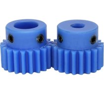 Vispārīgi 2 gab. plastmasas zobrati 1M-19T/20T zobu augstums 10 mm solis 3,14 motora pārnesumkārba iekšējais caurums 5/6/6,35/7/8/10/12 pārnesuma detaļas (6 mm, 20 zobu)