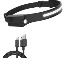 Pristar LED uzlādējams galvas lukturis, uzlādējams galvas lukturis USB C ūdensizturīga lampa galvas lente 5 režīmi Gobeam 230° platleņķa galvas lukturis galvas gaisma skriešanai, skriešanai, kempingam, makšķerēšanai