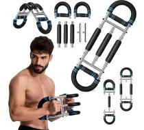 RoserRose Twister Arm Trainer, krЕ«ЕЎu muskuДјu treniЕ†u aprД«kojums ar trim atsperД“m, regulД“jams krЕ«ЕЎu trenaЕѕieris, vД«rieЕЎiem, pДЃrnД“sДЃjams mДЃjas fitnesa aprД«kojums roku muskuДјu nostiprinДЃЕЎanai un spД“ka treniЕ†iem