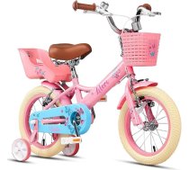 Glerc Sasha 12 14 16 20 collu bērnu velosipēds meitenēm vecumā no 2 līdz 12 gadiem Mazām meitenēm Maziem bērniem Retro vintage stila bērnu velosipēdi ar lelles velosipēda sēdekli un atbalsta riteņiem