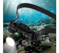 POCKETMAN uzlādējams LED galvas lukturis Super spilgts 1000 lūmenu viegls zemūdens galvas lukturis IPX8 ūdensizturīgs 3 apgaismojuma režīmi Piemērots zemūdens niršanai, kempingam, pārgājieniem