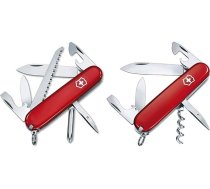 Victorinox Hiker kabatas nazis ar 13 funkcijām, koka zāģi, krustveida skrūvgriezi, zobu bakstāmo, sarkans