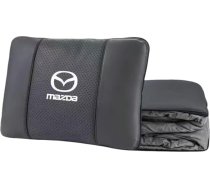 Ceļojuma sega-spilvens 2 in 1 Mazda 3/Axela Hatchback 2011-2017, automašīnas spilvens-segums ar automašīnas logotipu Ceļojuma sega automašīnai Mīkstā sega Automašīnas segas Spilvens Lidmašīnas sega Automašīna