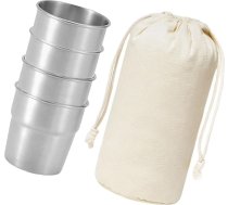 4 gab. 300 ml alus vīna krūzes, saliekamas, kempinga krūzes, nerūsējošā tērauda krūzes, dzērieni, galda piederumi, tēja, kafija, piens, alus krūzes ceļojumiem, pārgājieniem