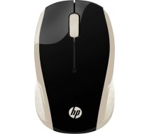 Hp bezvadu pele 200 silk gold bezvadu pele melnā un zelta krāsā 2hu83aa