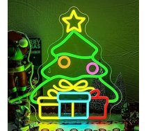 Ziemassvētku eglītes dāvanas neona zīme Ziemassvētku eglītes dāvanas LED zīme LED zīme ar dimmable slēdzis gaismas zīmes sienas dekoru Ziemassvētku puse guļamistaba Jaungada puse Bizness