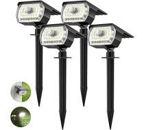 Saules apgaismojums āra lietošanai ar kustības sensoru, 4 43 LED saules starmeši, IP65 ūdensizturīgs saules apgaismojums āra dārzam, 3 režīmi saules dārza apgaismojumam, 6500 K Cool White saules starmeši,