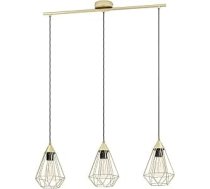 Eglo Tarbes piekaramais gaismeklis, 3 spuldzes, moderns piekaramais gaismeklis, izgatavots no metāla matēta misiņa krāsā, galda lampa, viesistabas lampa ar E27 ligzdu, L 79 cm