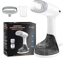 Tvaika tvaicētājs 1650 W 320 ml ceļojuma gludeklis Ūdens tvertne 20 s ātrai uzkarsēšanai 30 g/min Pārnēsājamais gludeklis apģērbiem Tvaika tvaika birste Gumbu likvidēšanas gludeklis mājai, birojam, ceļošanai, balts, balts