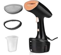 LEHMANN tvaika tvaicētājs 1600 W 25 g/min tvaika jauda, 320 ml noņemama ūdens tvertne, ātra uzkarsēšana, vertikāla un horizontāla tvaika birste apģērbiem, 2 pielikumi, kompakts un viegls