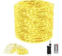 LED virves gaisma 50 m silti balta 500 LED gaismas diodes āra iekštelpās IP44 8 režīmi Dimmable taimeris tālvadības pults Pasaku gaismas Ziemassvētkiem, ballītēm, balkonam, dārza dekorēšanai