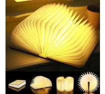 Grāmatu lampa, magnētiskā LED grāmatas gaismas noskaņas gaisma, grāmatas lampa / nakts lampa / galda lampa / dekoratīvā gaisma / nakts gaisma bērniem, USB uzlādējama 360° salokāma koka dāvana (14,5 x 11 x 2,5 cm)