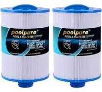 POOLPURE Spa filtrs, Whirlpool filtra aizstājējs Unicel 6CH-940, Pleatco PWW50P3, PWW50-P3, Filbur FC-0359, Waterway Plastics 817-0050, 25252, 378902, 03FIL1400 (2 gabali)