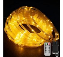 50 m 500 LED gaismas caurule Dimmable LED Fairy Lights ar 8 režīmiem un taimera šļūteni Āra IP44 ūdensizturīgs Ziemassvētku dekoratīvā gaisma LED apgaismojums pusei Svētku svinības Ziemassvētku apgaismojums Warm Christmas Lighting