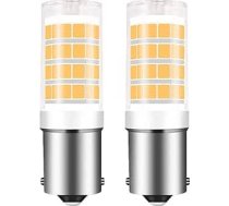 B15S LED spuldze 1156 ar vienu kontaktligzdu, AC/DC 12V-24V, 300 lūmeni - ideāli piemērota pagalmiem, kāpnēm, āra apgaismojumam (2 gab., silti balta, 3000 K)