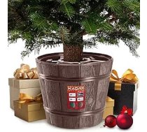KADAX plastmasas Ziemassvētku eglīšu statīvs, Ziemassvētku eglīšu statīvs divās krāsās, plastmasas statīvs Ziemassvētku eglītei (eglītes augstums līdz 240 cm, brūns)