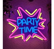 Party Time Neon Sign Bāra lampa Personalizēta LED neona zīme sienas dekorēšanai Dimmable USB darbināms gaismas bāra zīme Mājas bārs Man Cave Party