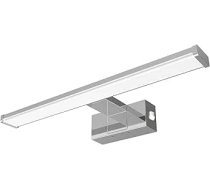 kalb | Spoguļstikla sienas lampa, hromēta, 500 mm, paredzēta uzstādīšanai pie sienas, silti balta vai neitrāli balta, integrēts strāvas slēdzis (neitrāli balta)