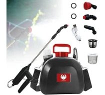 PHOENIX - 5 litru spiediena smidzinātājs Easy Sprayer - dārza smidzinātājs ar uzlādējamu akumulatoru ar 3 stundu akumulatora darbības laiku, smidzinātājs ar trim sprauslām (konuss, nodalījumi, dušas strūkla), viegls, izturīgs