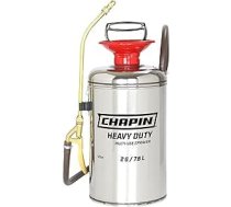 Chapin 1254 Daudzfunkcionāls nerūsējošā tērauda smago līdzekļu smidzinātājs zālienam, mājai un dārzam, sudraba krāsā