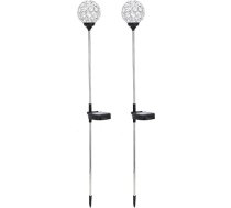 Haofy Solar-Gartenleuchten, LED-Kugellampe, 8 Stunden, Automatisches Ein-/Ausschalten, Farbwechsel, mit Edelstahl-Design für, Rasen, Hof, Balkon, Terrassendekoration