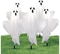 Helovīna rotājumi - āra rotājumi no saules enerģijas spoku gaismām | biedējoši sezonas rotājumi žogam, terasei, celiņam, brīvdienu pasākumam, Haunted Party, AC
