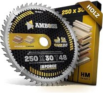 AMBOSS WERKZEUGE HM ripzāģa asmens, 250 x 30, Z48, ar mainīgiem zobiem kokam, universāls, 250 mm, piemērots Dewalt DWE 7492, Mafell Erika 85 EC, Einhell TE-CC 250, TC-TS 2025, Holzmann, Bernardo