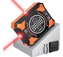 3-in-1 digitālais transportieris, lāzera līmeņrādis ar magnētu uzlādējams leņķa mērītājs 0-90° & 0-180°, lāzera līmeņrādis 10 m šķērsslīniju lāzers caurulēm, kokapstrādei, piekaramajam rāmim, zāģiem