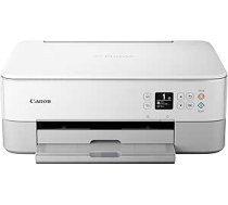 Canon PIXMA TS5351a WH printeris, krāsu tintes daudzfunkcionālā iekārta DIN A4 (skeneris, kopētājs, OLED, 4800 x 1200 dpi, USB, WLAN, divpusējā drukāšana, 2 papīra padevējas), balta krāsā