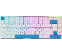 Sharkoon Skiller SGK50 S3 PBT White, RGB spēļu tastatūra, Gateron G PRO 3.0 Yellow, 75% izkārtojums