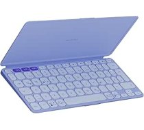 Logitech Keys-to-Go 2 mobilā Bluetooth tastatūra planšetdatoriem ar iebūvētu aizsargvāciņu, plāna bezvadu tastatūra Windows, Android, Linux, iPad, iPhone, Mac, Apple TV, DEU QWERTZ - Violeta krāsa