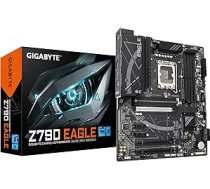 GIGABYTE Z790 Eagle pamatplate - atbalsta 14. paaudzes Intel Core procesorus, 12+1+1+1 fāzes VRM, līdz 7600 MHz DDR5 (OC), 3xPCIe 4.0 M.2, 2.5GbE LAN, USB 3.2 Gen 2