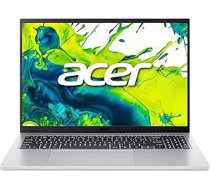 Acer Aspire Go 16 (AG16-71P-72R7) klēpjdators, 16 collu WUXGA IPS 120 Hz displejs, Intel Core 7 150U, 16 GB RAM, 1 TB SSD, Intel Graphics, Windows 11, QWERTZ tastatūra, sudrabots