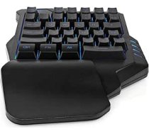 NEDIS vadu spēļu tastatūra - USB Type-A - folijas taustiņi - RGB - viena roka - universāla - barošana caur USB - barošanas kabeļa garums: 1,60 m - spēļu režīma