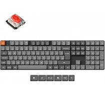 Keychron K5 Max Ultra-Slim Wireless Mechanical Keyboard, 109 taustiņi DE-ISO izkārtojums QMK/VIA Programmable Bluetooth 5.1/2.4GHz/Wired RGB Backlit Hot-swap Low Profile Red Switch