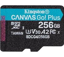 Kingston Canvas Go Plus microSDXC atmiņas karte Gen4 200MB/s A2 U3 V30 256GB vienā iepakojumā bez ADP-SDCG4/256GBSP