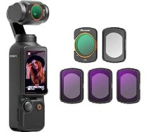 AMAZEAR magnētisko ND filtru komplekts DJI Osmo Pocket 3 piederumiem (1/4 Black Mist/CPL/ND16/ND64/ND256) Ceļojumu Vlog filtra komplekts DJI Pocket 3 ierīcēm