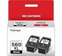 560 XL PG560XL melnas krāsas printeru kasetnes PG 560 560 560XL kasetnes Canon PG560 PG-560XL tintes kasetne Canon Pixma TS5350 TS5351 TS5352 TS5353 TS7450 TS7451 (melna, 2 gab.)