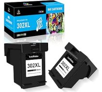 LeciRoba 302 XL aizstājējs HP 302 melnajām melnajām kasetnēm un HP 302 XL melnajām kasetnēm HP DeskJet 1110 2130 3630 3636 3639 OfficeJet 3830 3831 3833 5230 5264 Envy 4524 4525 (2. 2. pārstrādāts 2- melns