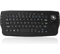 E30 2,4GHz bezvadu tastatūra ar Trackball peles ritināšanas ritenīti tālvadības pults Android TV BOX Smart TV PC Notebook Black