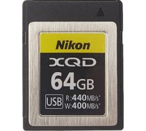 Nikon XQD Professional atmiņas karte 64 GB (līdz 440 MB/s lasīšanai un līdz 400 MB/s rakstīšanai) Hybrid Z 6II, Z 6, Z 7II, Z7, Reflex D6, D5, D850, D500